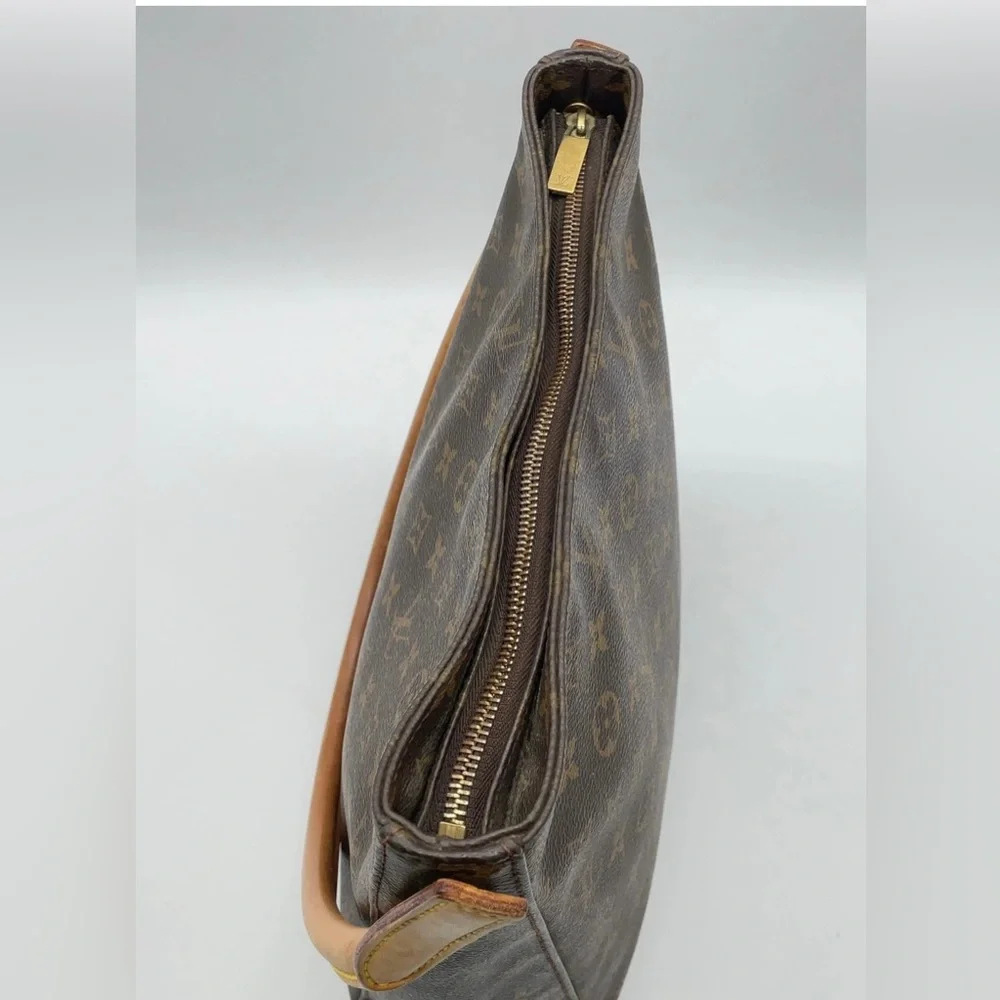 Louis Vuitton Looping Shoulder Bag GM Brown- authentic EUC